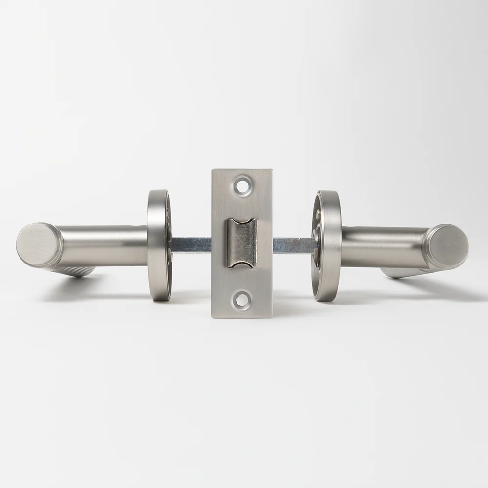 Alma Marko Door Handle Linear Reeded Brushed Nickel - Image 4
