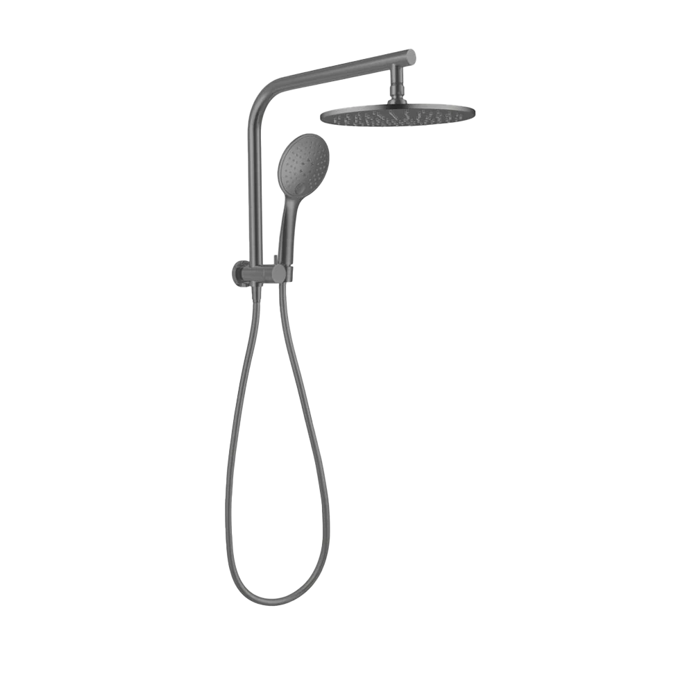 Nero Mecca 2 in 1 Twin Shower Brushed Gunmetal
