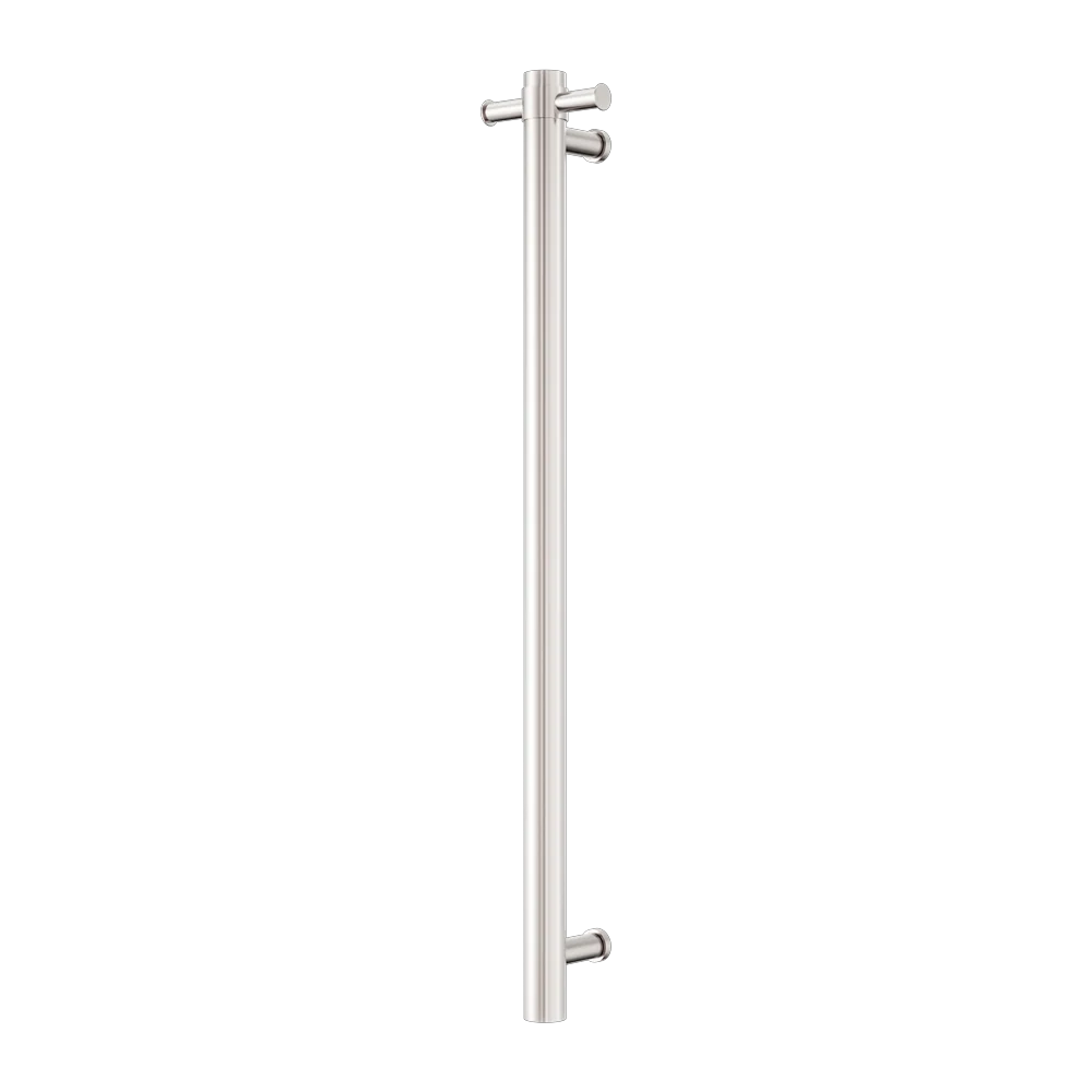 Nero Mecca 240V Single Vertical Heated Towel Rail Brushed Nickel - Image 3