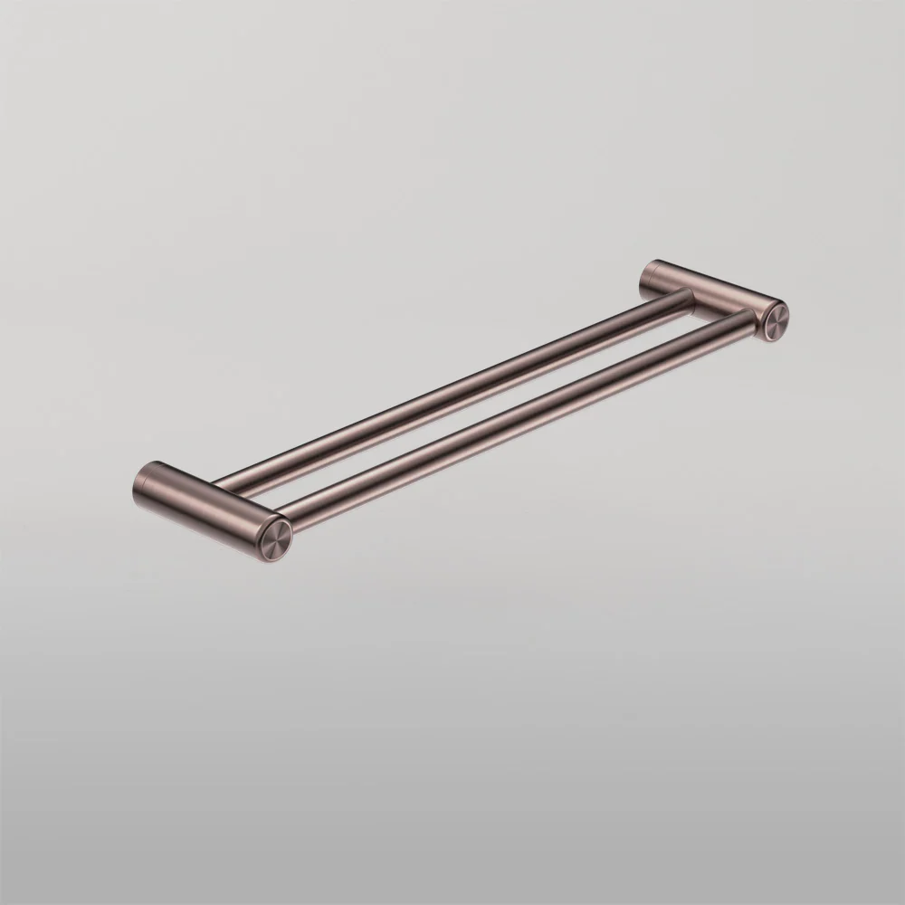 Nero Mecca Care 25mm Double Towel Grab Rail 600mm Brushed Bronze - Image 2