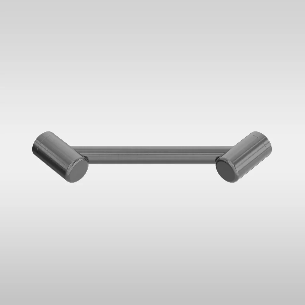 Nero Mecca Care 25mm Footrest Corner Grab Rail 215mm Brushed Gunmetal - Image 2