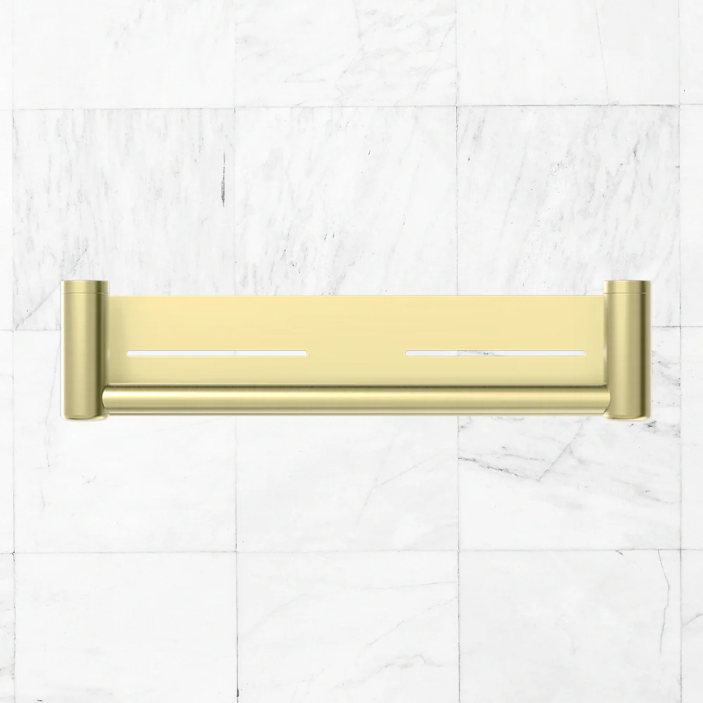 Nero Mecca Care 25mm Grab Rail with Shelf 450mm Brushed Gold - Image 2