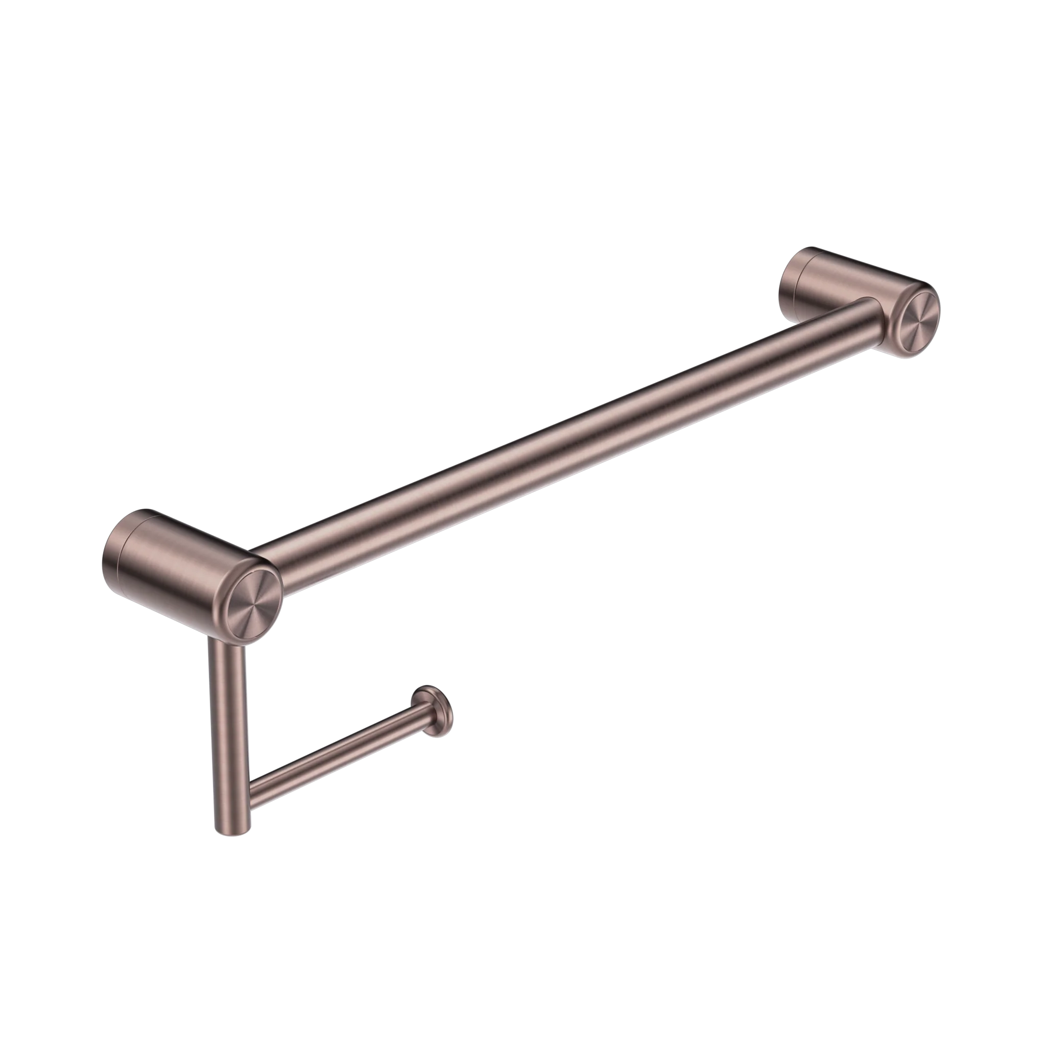 Nero Mecca Care 25mm Toilet Roll Rail 450mm Brushed Bronze