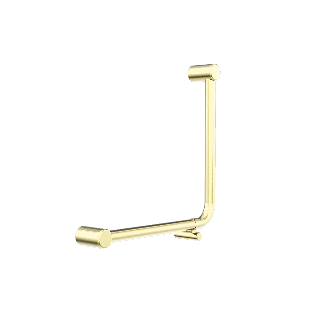 Nero Mecca Care 32mm Ambulant 90 Degree Bent Tube Grab Rail 450x450mm Brushed Gold - Image 3
