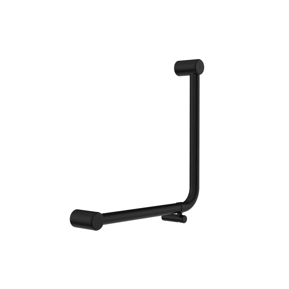 Nero Mecca Care 32mm Ambulant 90 Degree Bent Tube Grab Rail 450x450mm Matte Black - Image 3