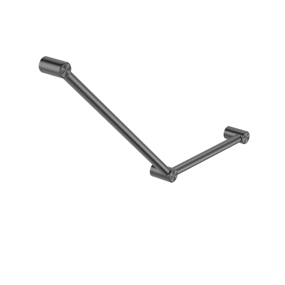 Nero Mecca Care 32mm Ambulant Toilet Grab Rail 45 Degree 750x450mm Brushed Gunmetal - Image 3