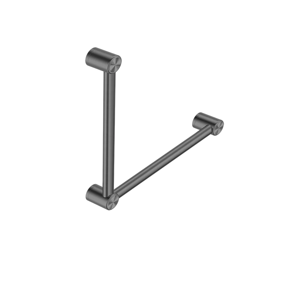 Nero Mecca Care 32mm Ambulant Toilet Grab Rail 90 Degree 450x450mm Brushed Gunmetal - Image 3