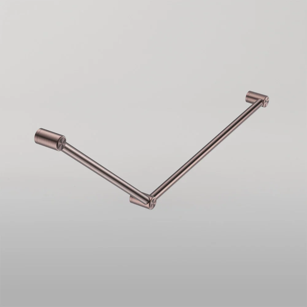 Nero Mecca Care 32mm Dda Grab Rail Set 45 Degree 750X900mm Brushed Bronze - Image 2