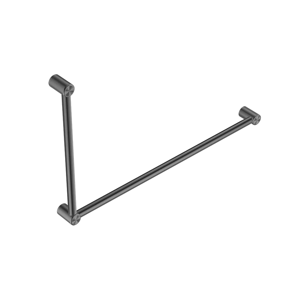 Nero Mecca Care 32mm DDA Grab Rail Set 90 Degree 600x1000mm Brushed Gunmetal