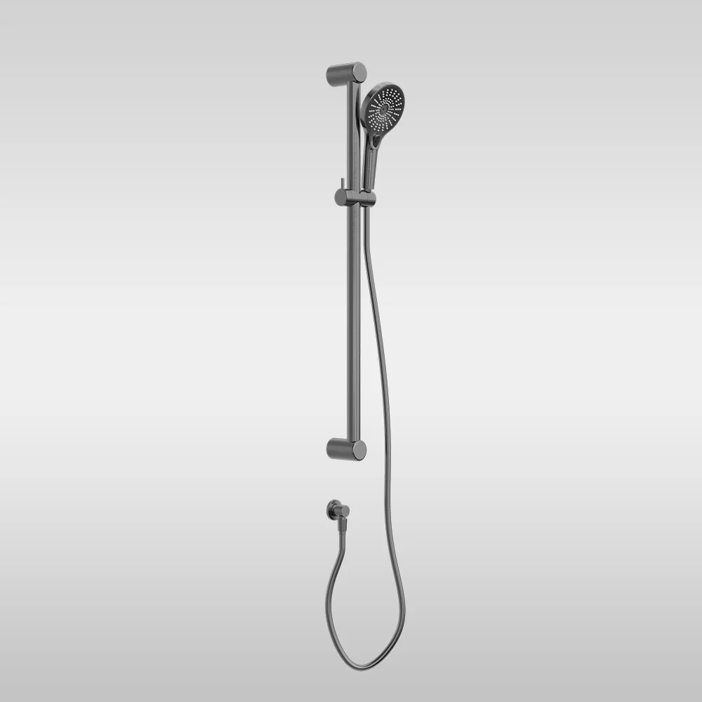 Nero Mecca Care 32mm Grab Rail and Adjustable Shower Rail Set 900mm Brushed Gunmetal - Image 2