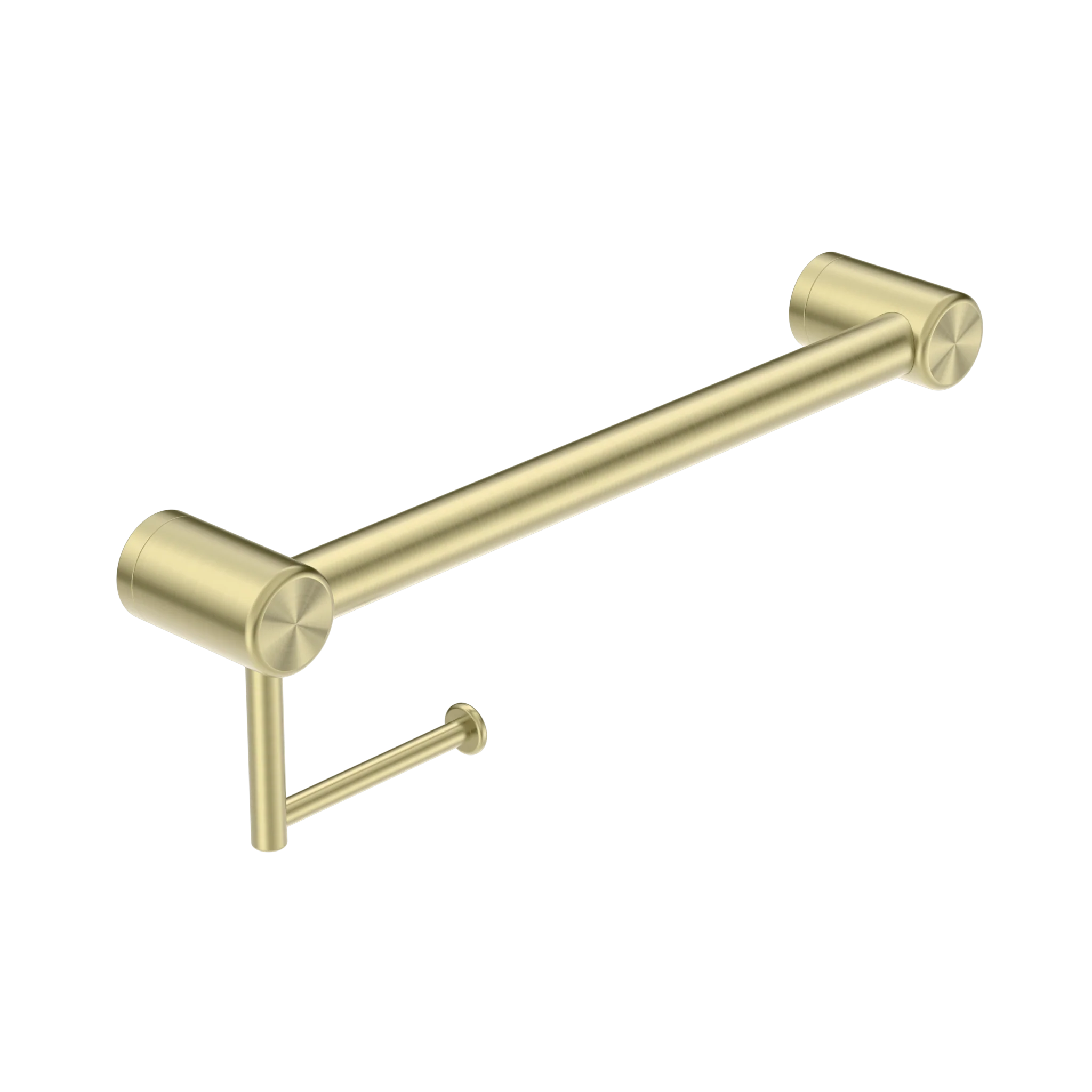 Nero Mecca Care 32mm Grab Rail Toilet Roll Holder 450mm Brushed Gold - Image 3
