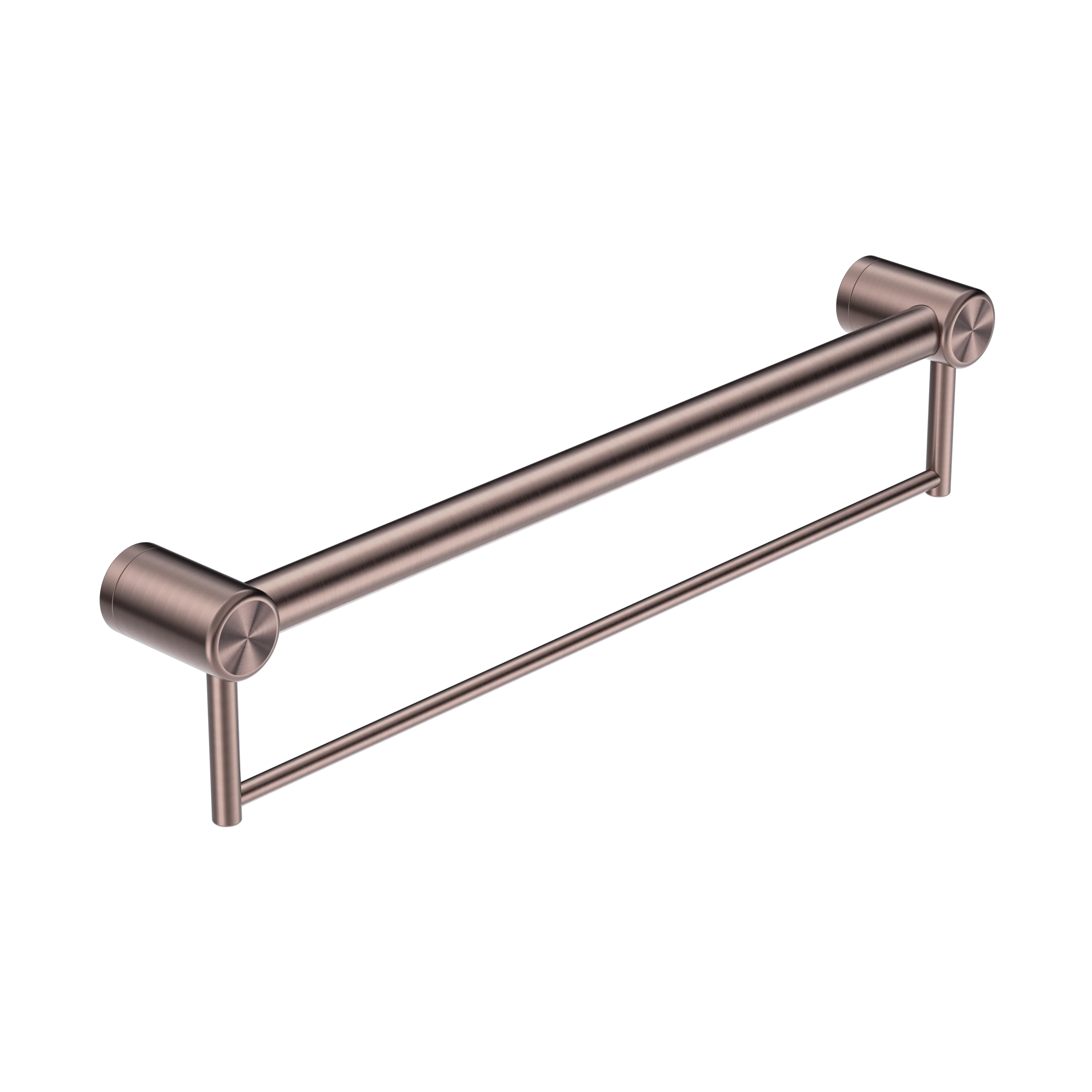 Nero Mecca Care 32mm Grab Rail With Towel Holder 300mm Brushed Bronze - Image 3