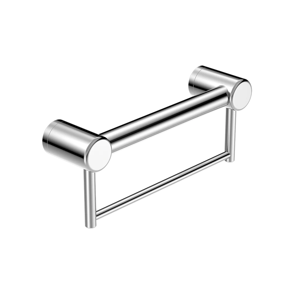 Nero Mecca Care 32mm Grab Rail with Towel Holder 300mm Chrome - Image 3