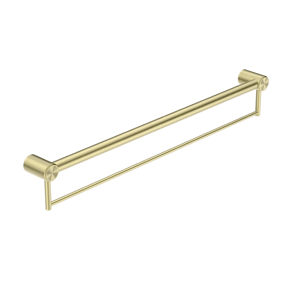 Nero Mecca Care 32mm Grab Rail with Towel Holder 900mm Brushed Gold