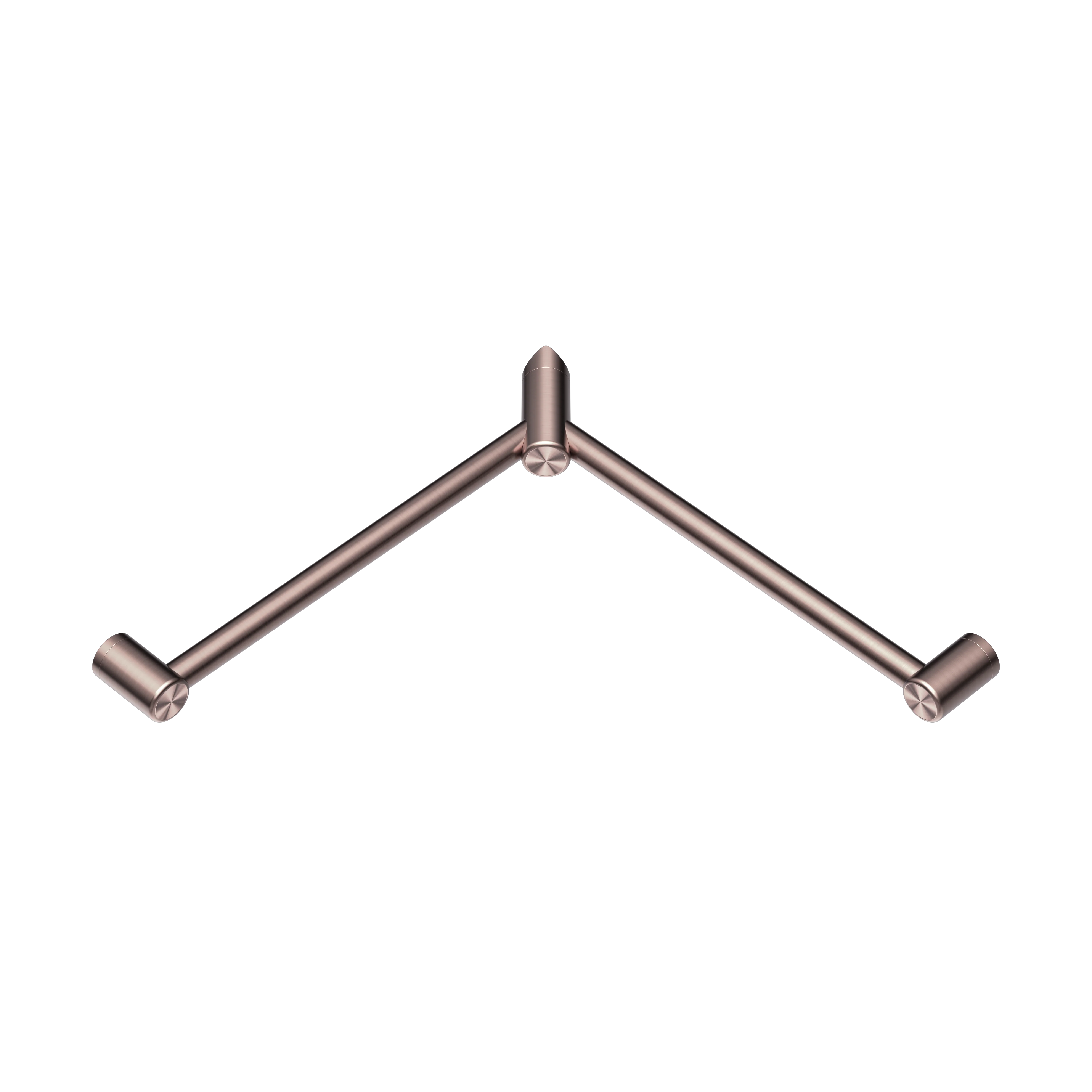Nero Mecca Care 32mm Wrap Around Corner Grab Rail 600X600mm Brushed Bronze - Image 3