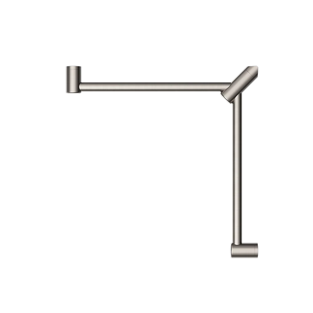 Nero Mecca Care 32mm Wrap Around Corner Grab Rail 600x600mm Brushed Nickel - Image 3