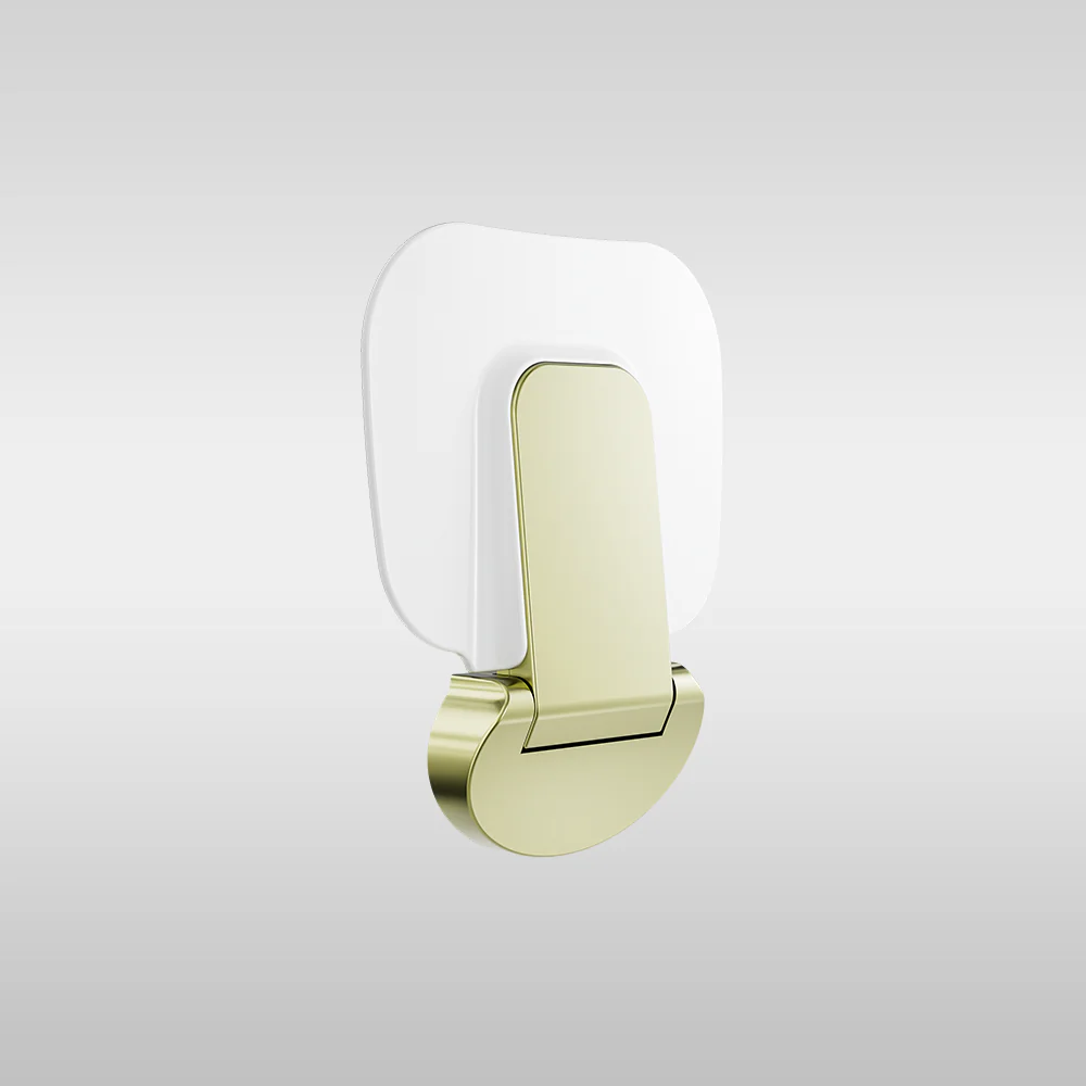 Nero Mecca Care Shower Seat 400x330mm Brushed Gold - Image 2
