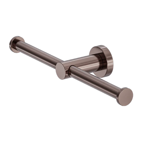 Nero Mecca Double Toilet Roll Holder Brushed Bronze - Image 3