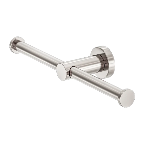 Nero Mecca Double Toilet Roll Holder Brushed Nickel - Image 3