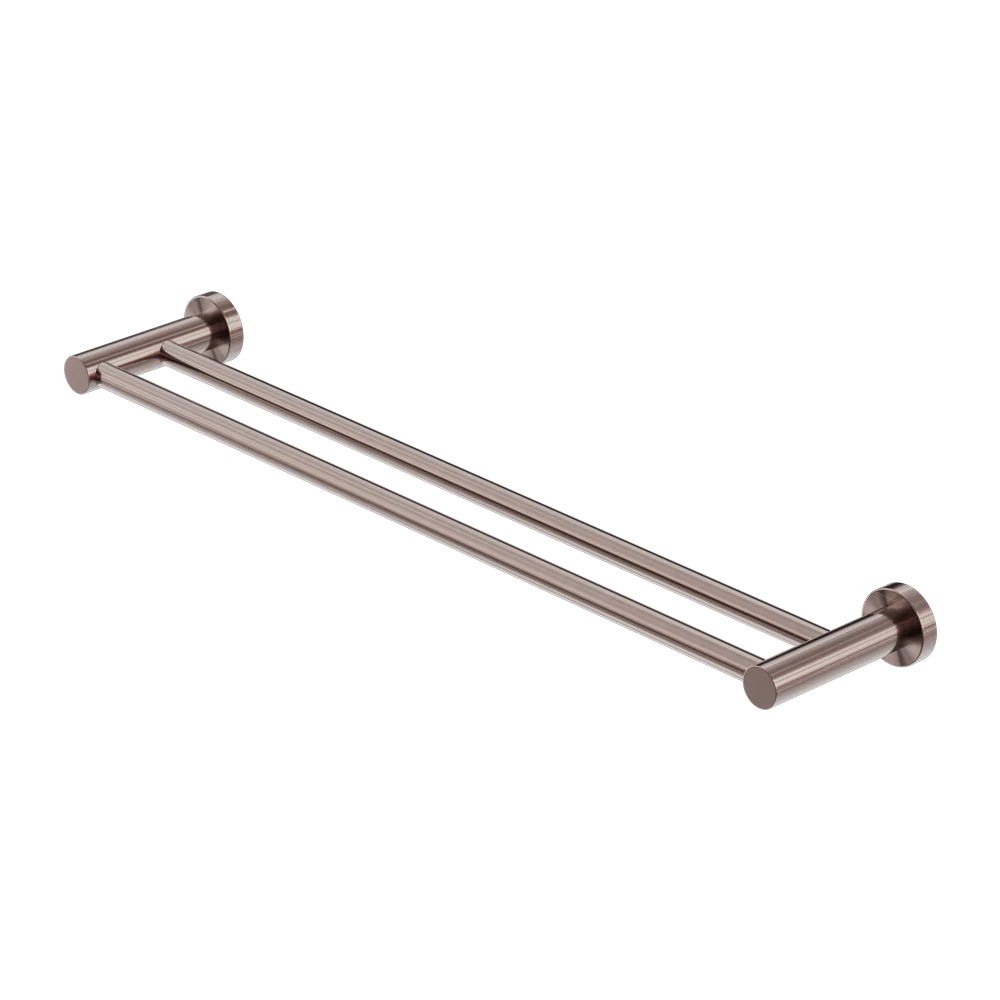 Nero Mecca Double Towel Rail 800mm Brushed Bronze - Image 3
