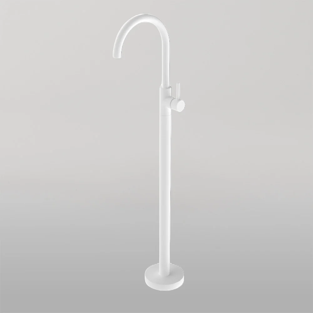 Nero Mecca Freestanding Bath Mixer Matte White - Image 2
