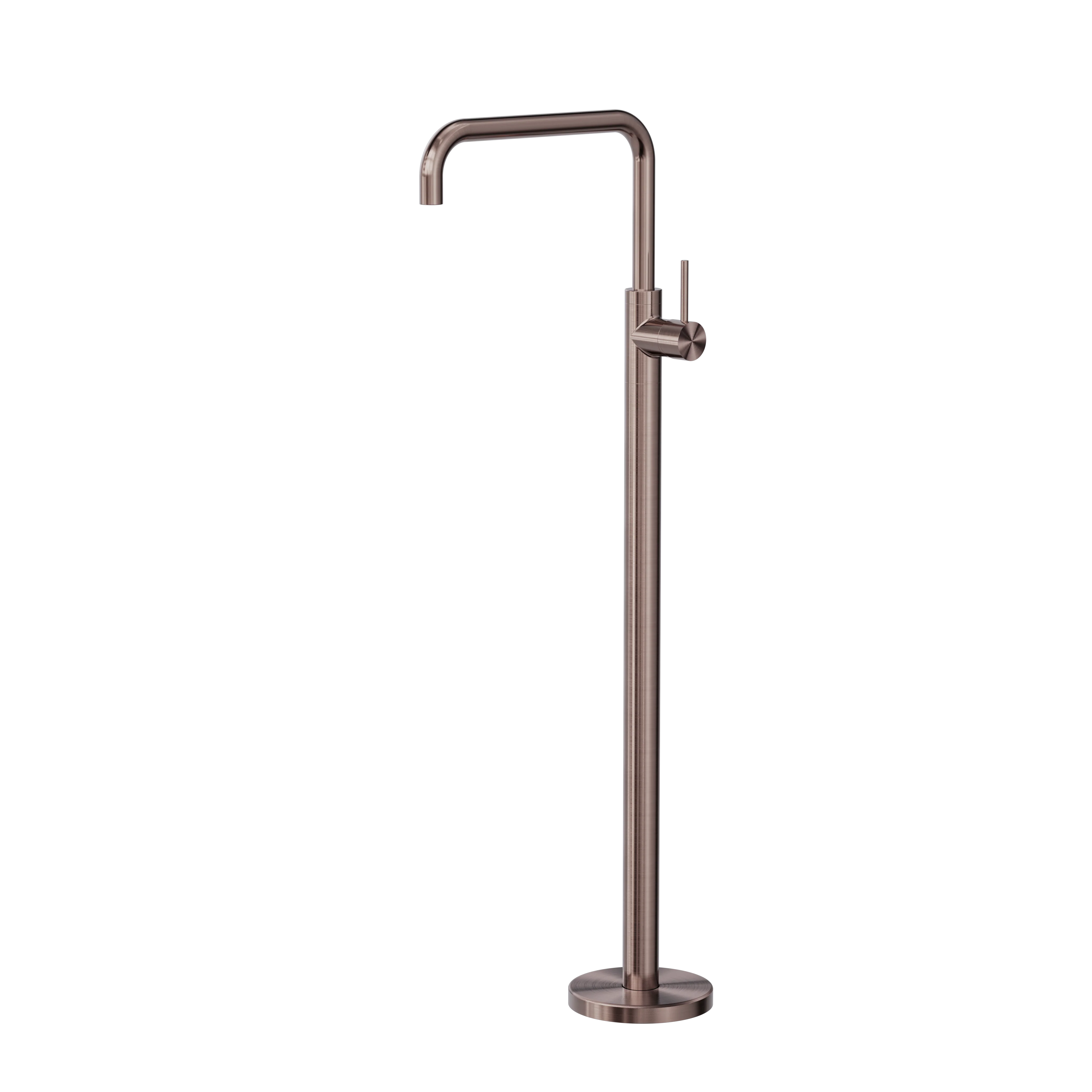 Nero Mecca Freestanding Bath Mixer Square Shape Brushed Bronze