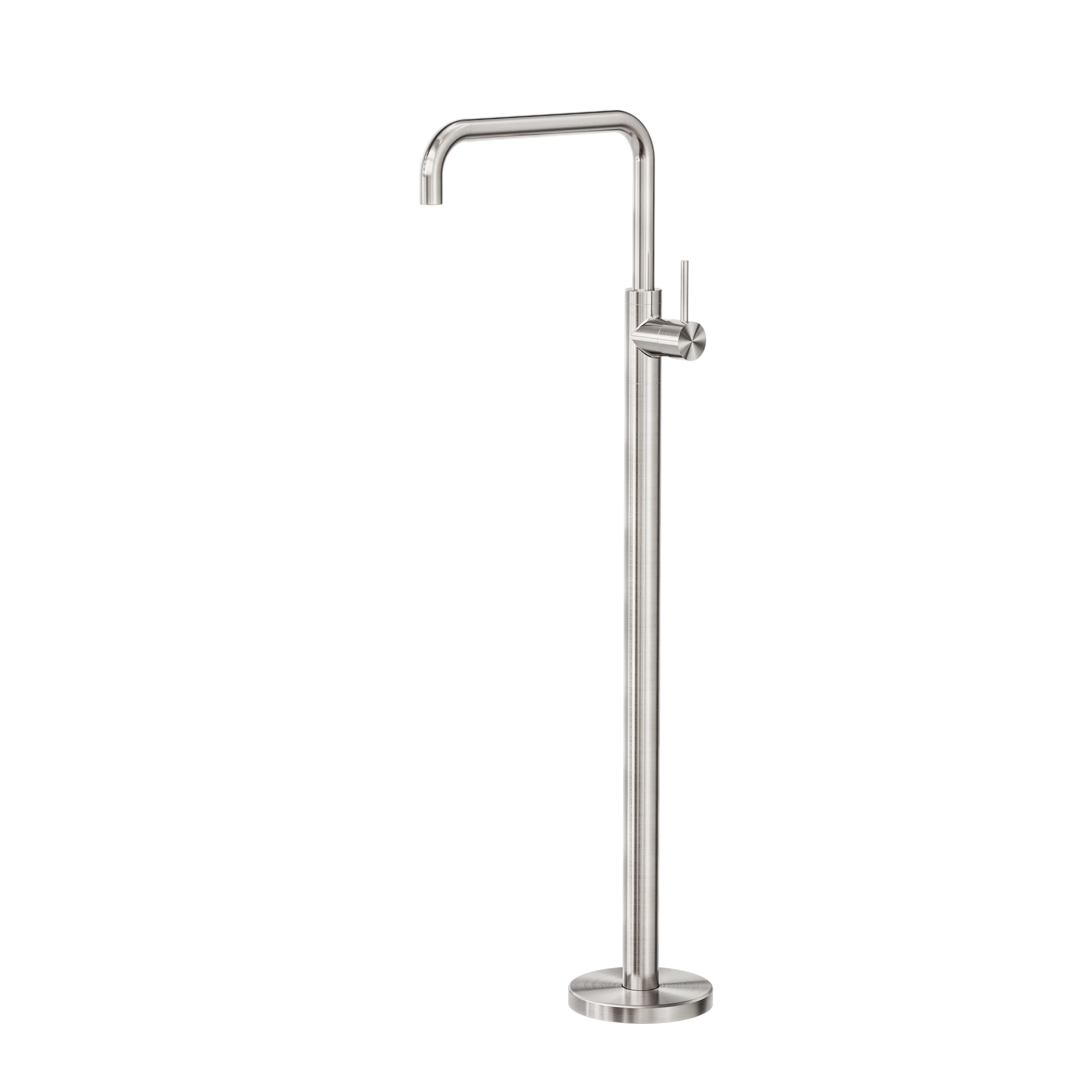 Nero Mecca Freestanding Bath Mixer Square Shape Brushed Nickel
