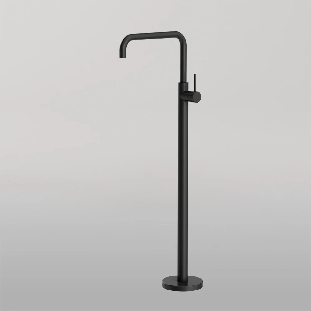 Nero Mecca Freestanding Bath Mixer Square Shape Matte Black - Image 2