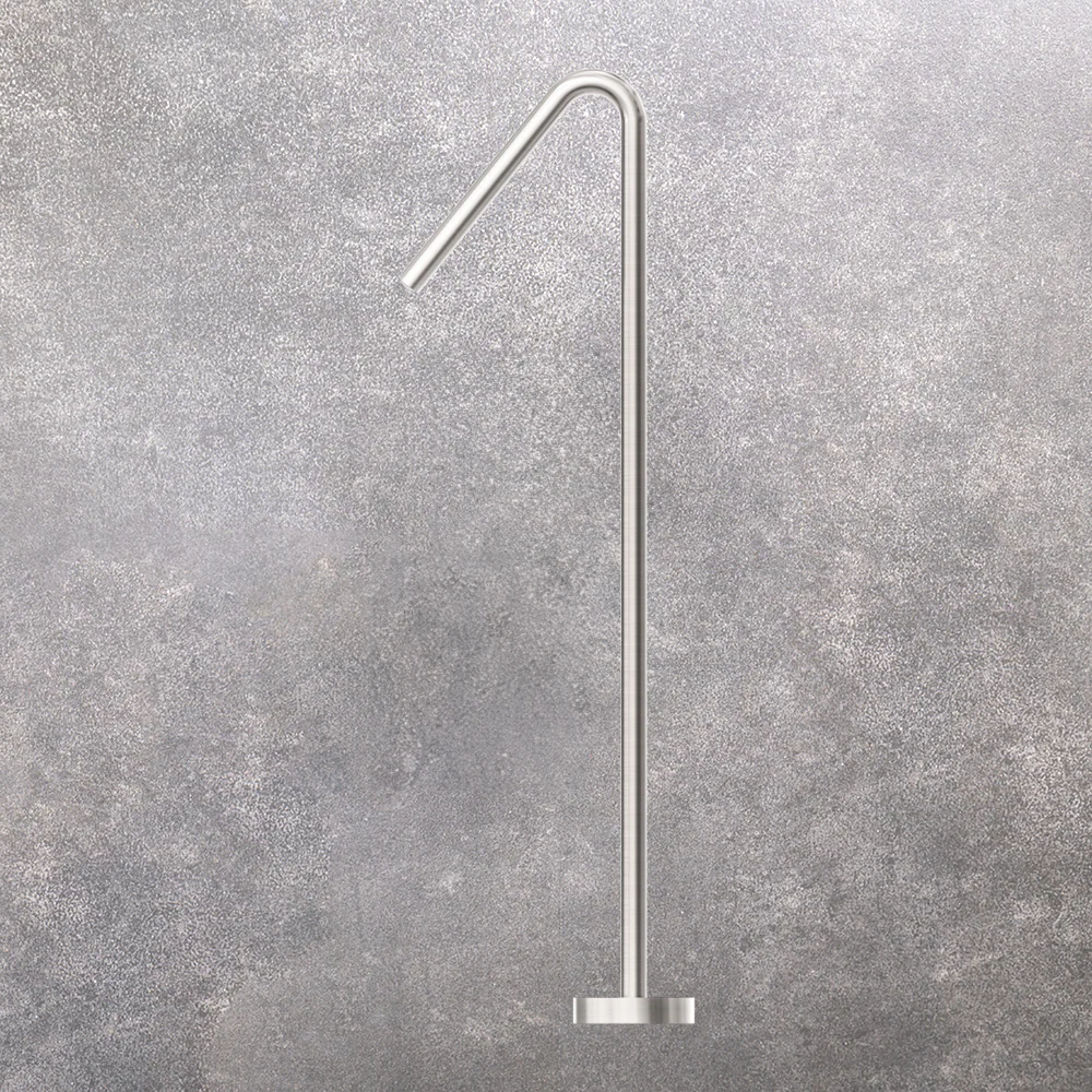 Nero Mecca Freestanding Bath Spout Only Brushed Nickel - Image 2