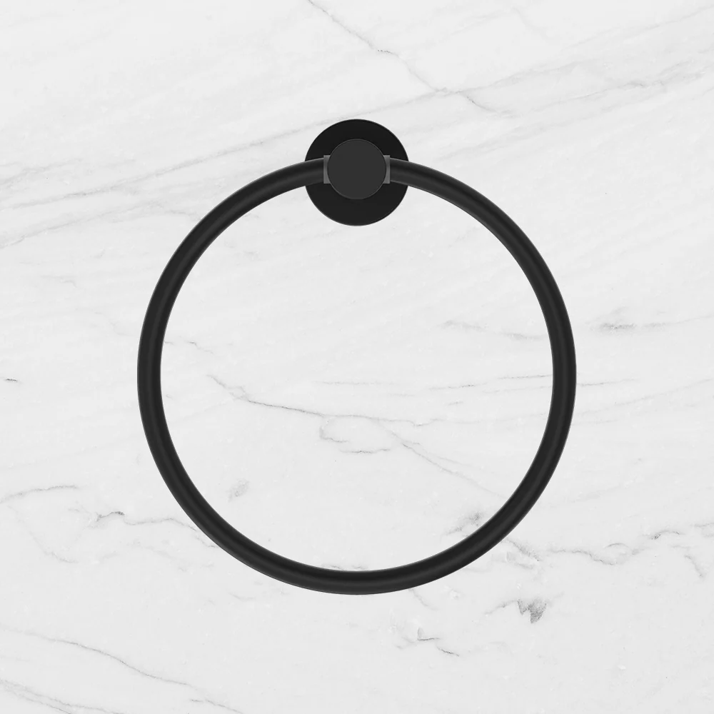 Nero Mecca Hand Towel Ring Matte Black - Image 2