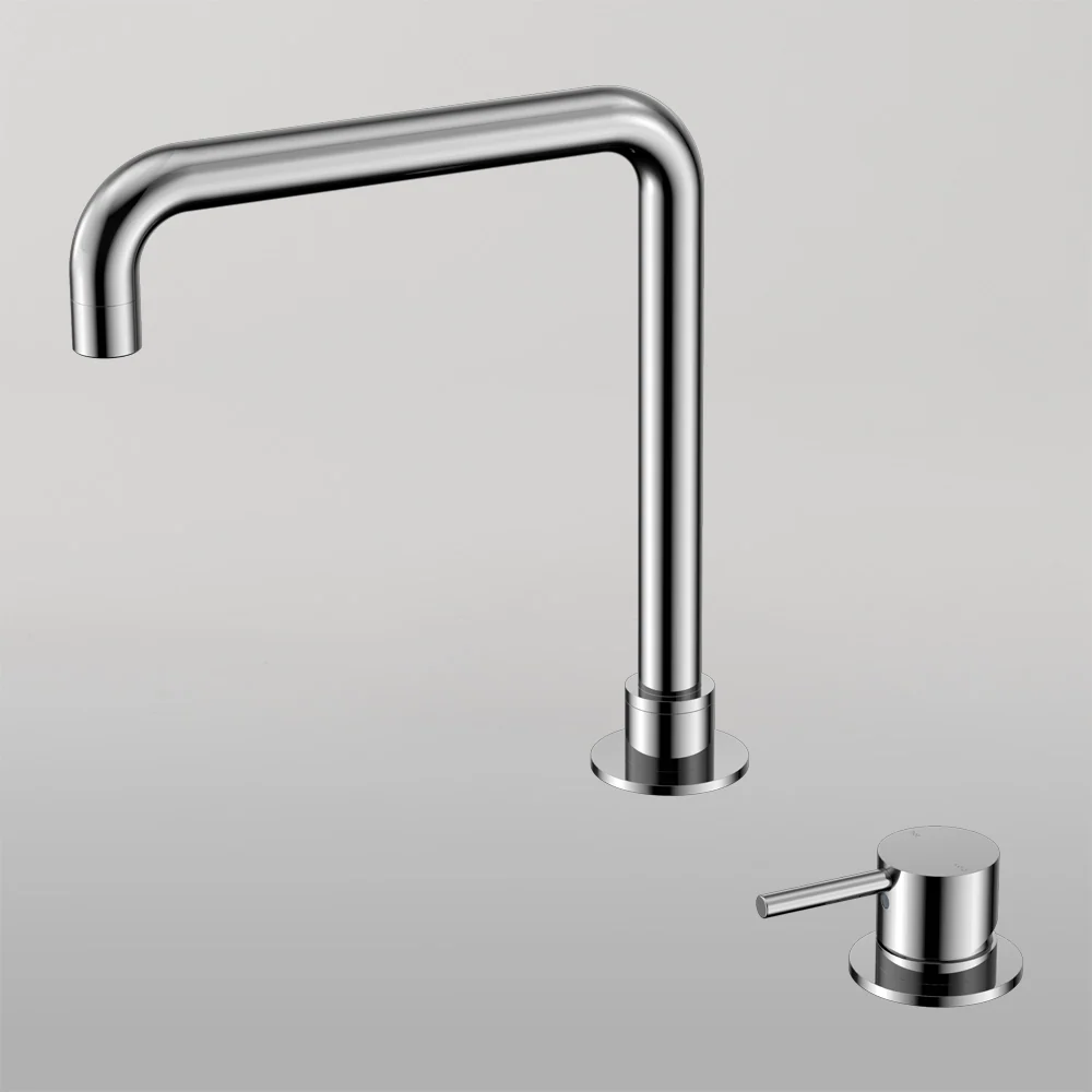 Nero Mecca Hob Basin Mixer Square Swivel Spout Chrome - Image 2