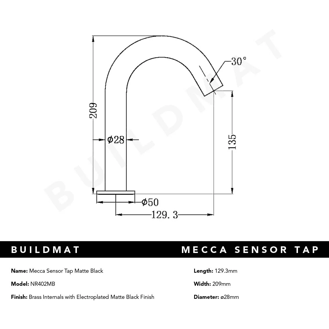 Nero Mecca Sensor Tap Matte Black - Image 4