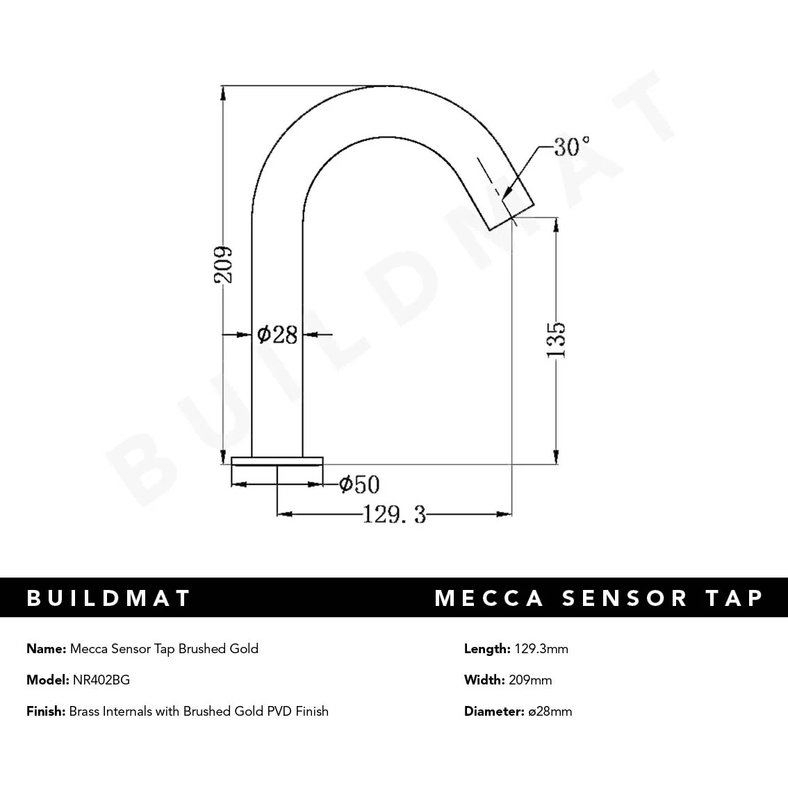 Nero Mecca Sensor Tap Matte White - Image 4