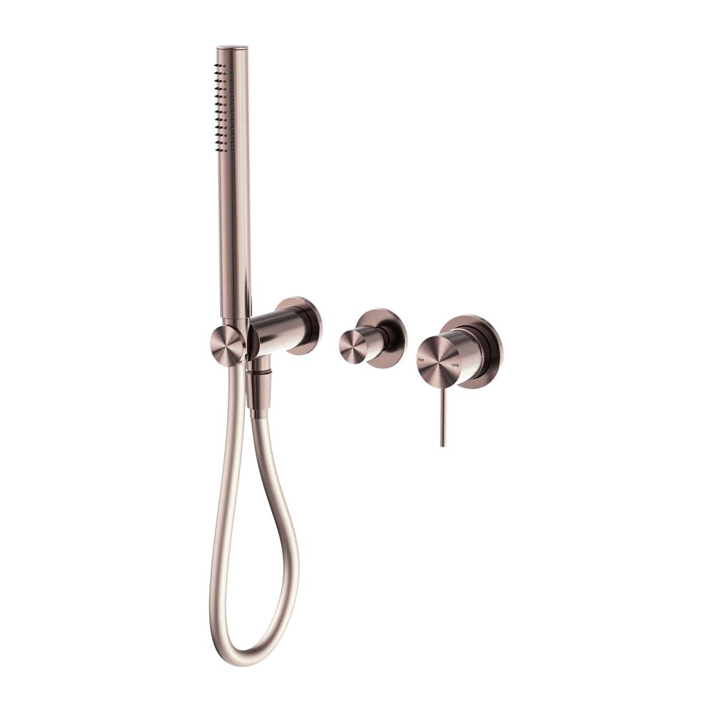 Nero Mecca Shower Mixer Divertor System Separate Back Plate Brushed Bronze - Image 3