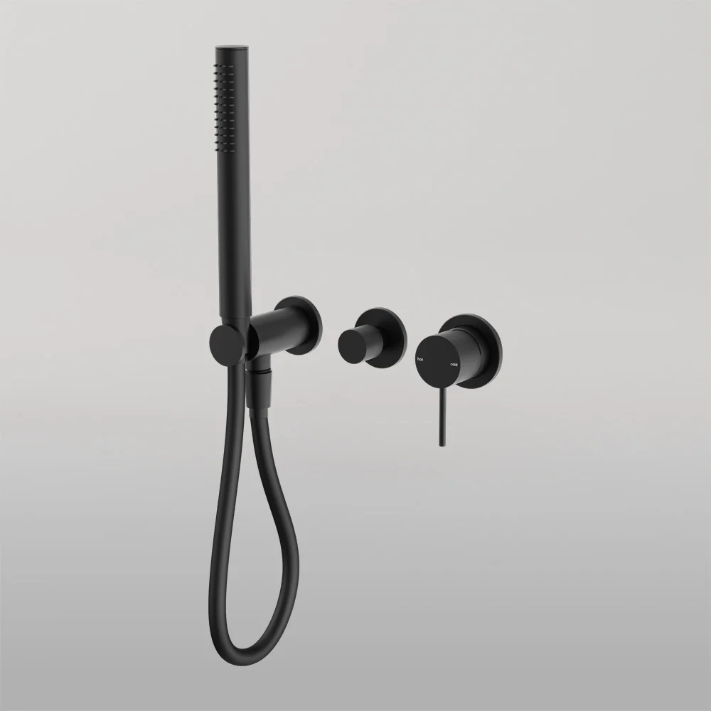 Nero Mecca Shower Mixer Divertor System Separate Back Plate Matte Black - Image 2