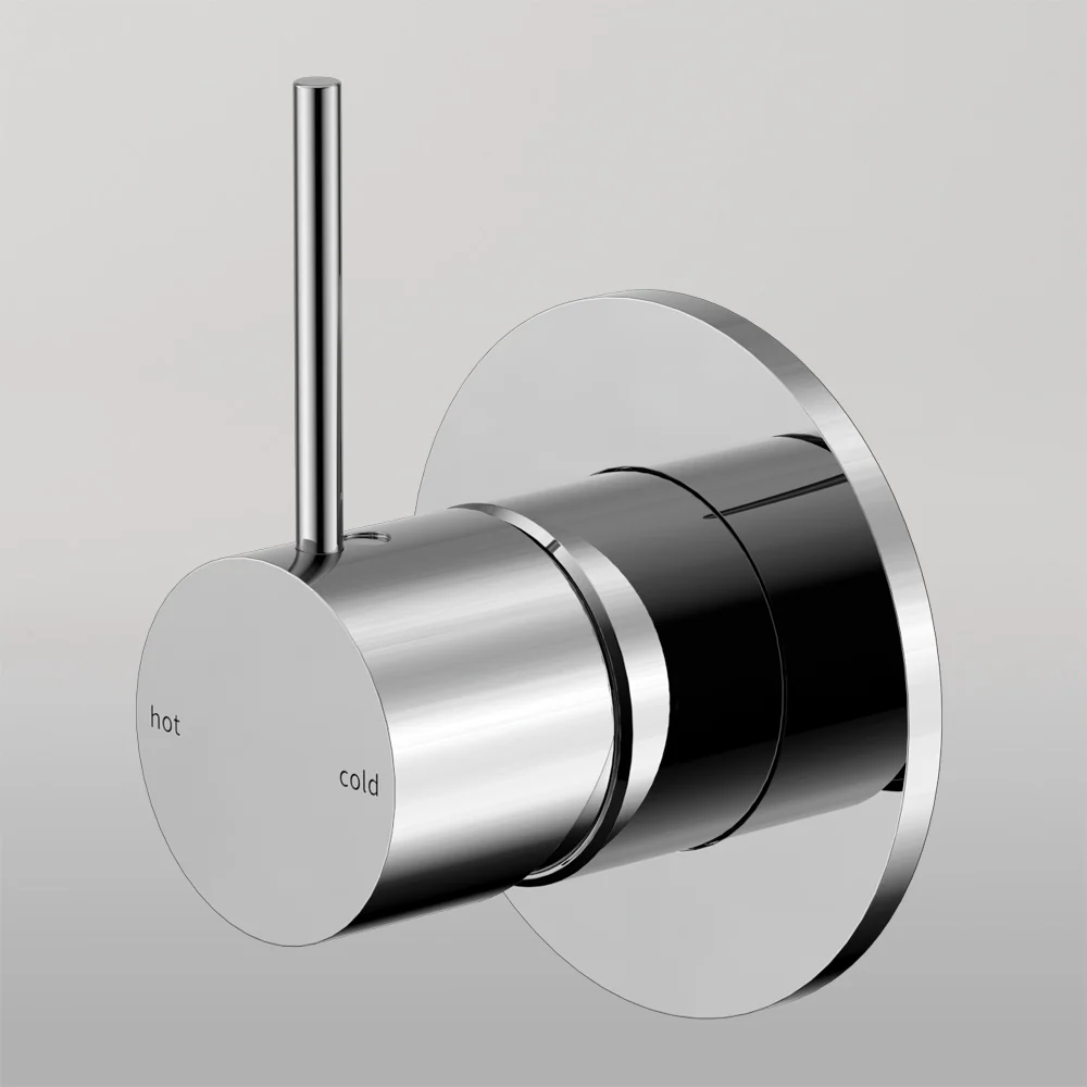 Nero Mecca Shower Mixer Handle Up 80mm Plate Chrome - Image 2