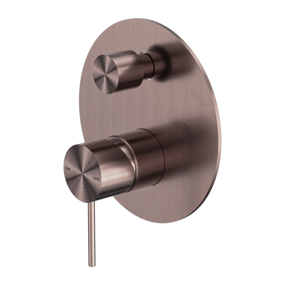 Nero Mecca Shower Mixer With Divertor Brushed Bronze