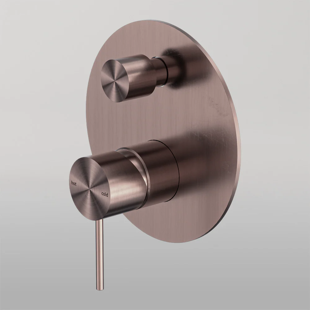 Nero Mecca Shower Mixer With Divertor Brushed Bronze - Image 2