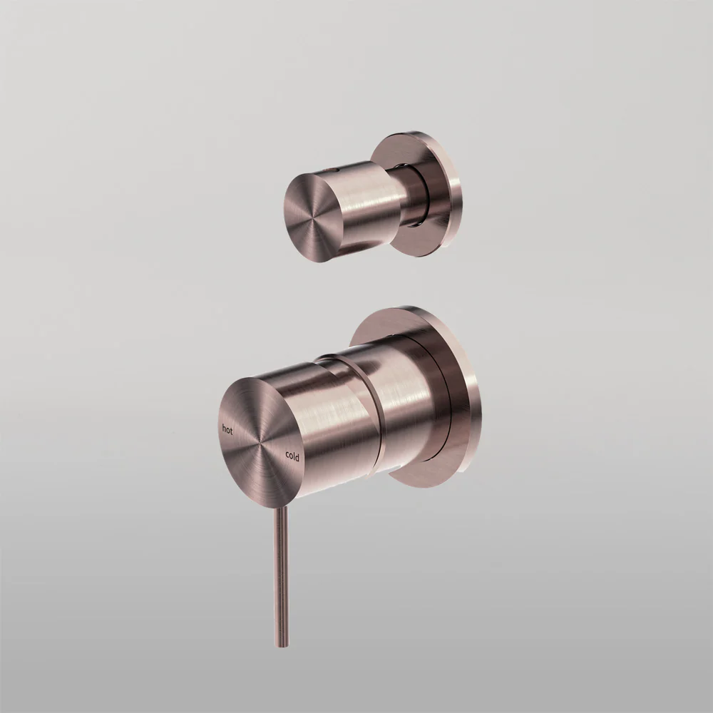 Nero Mecca Shower Mixer With Divertor Separate Back Plate Brushed Bronze - Image 2