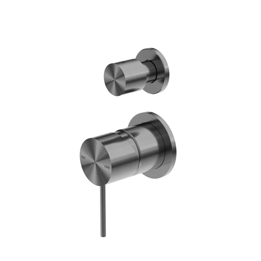Nero Mecca Shower Mixer with Divertor Separate Back Plate Brushed Gunmetal