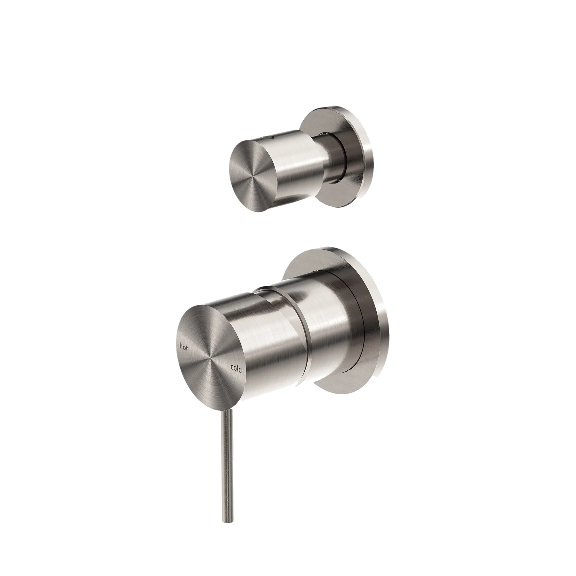 Nero Mecca Shower Mixer With Divertor Separate Back Plate Brushed Nickel - Image 3