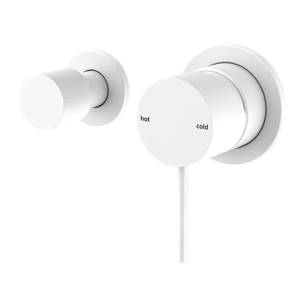 Nero Mecca Shower Mixer With Horizontal 2 Way Divertor Matte White