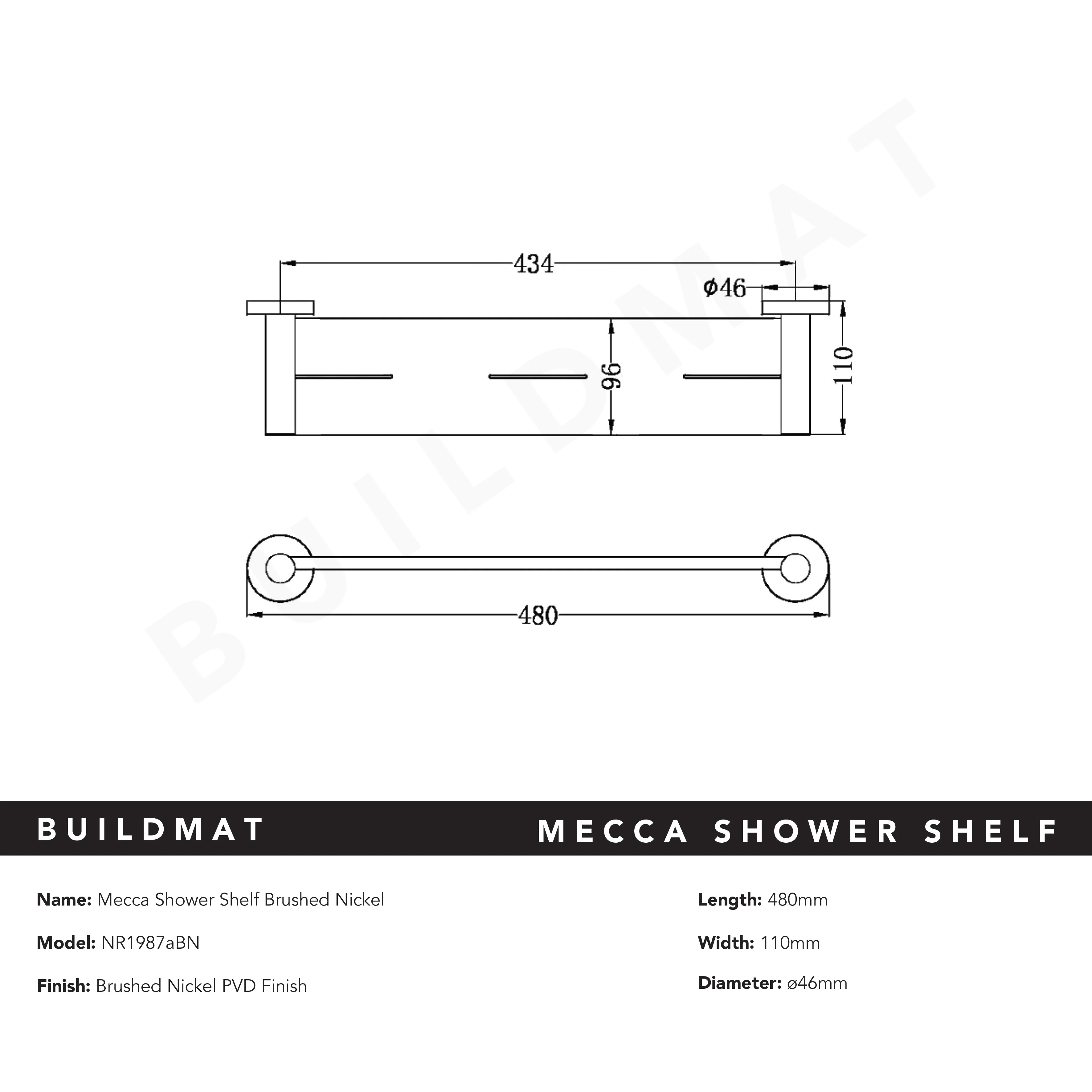 Nero Mecca Shower Shelf Brushed Nickel - Image 5
