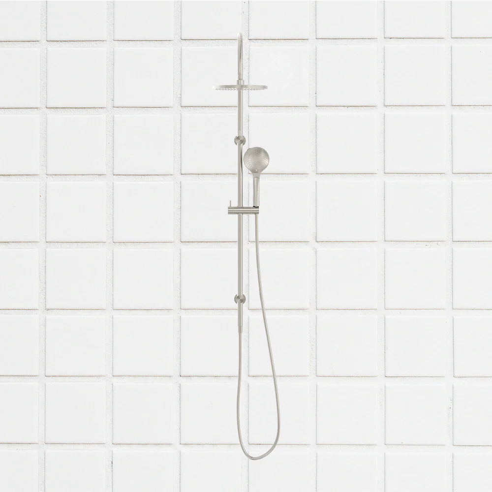 Nero Mecca Twin Shower with Air Shower Brushed Nickel - Image 2