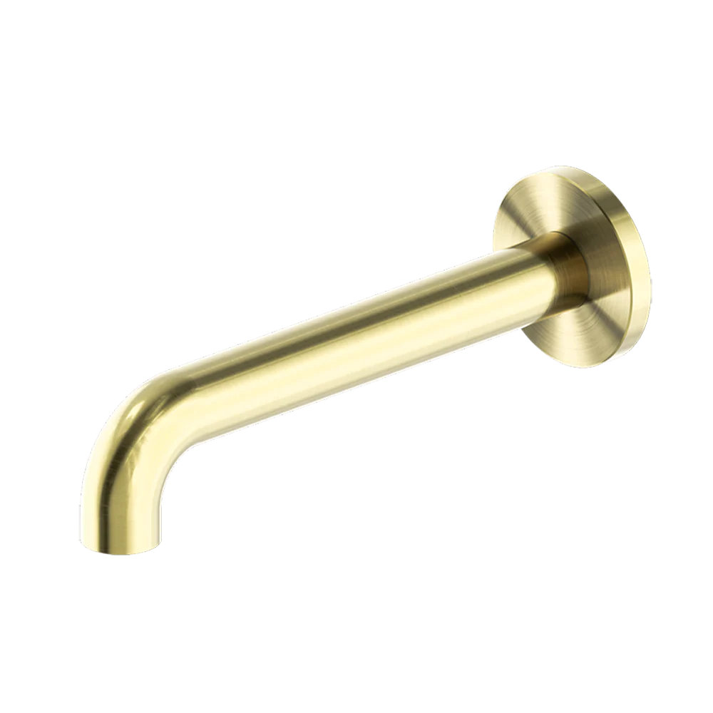 Nero Mecca Wall Basin/Bath 160mm Spout Brushed Gold