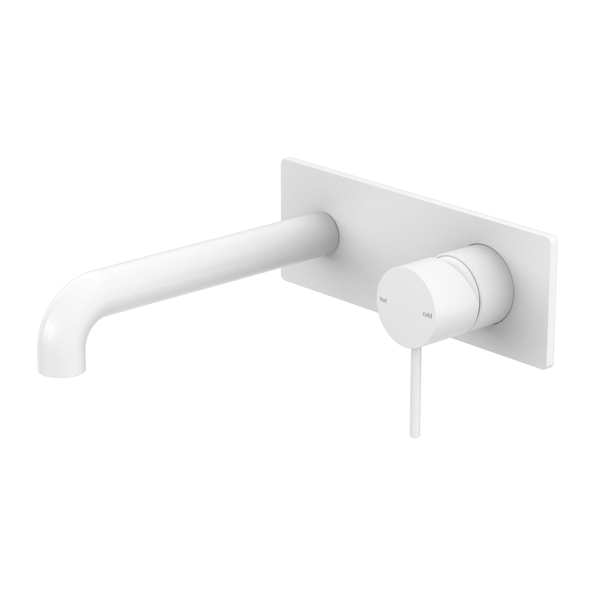 Nero Mecca Wall Basin/Bath Mixer 120mm Matte White