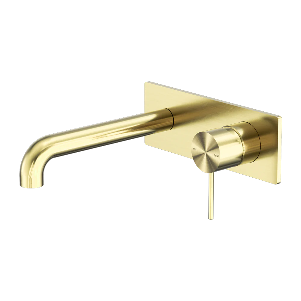 Nero Mecca Wall Basin/Bath Mixer 185mm Brushed Gold - Image 3
