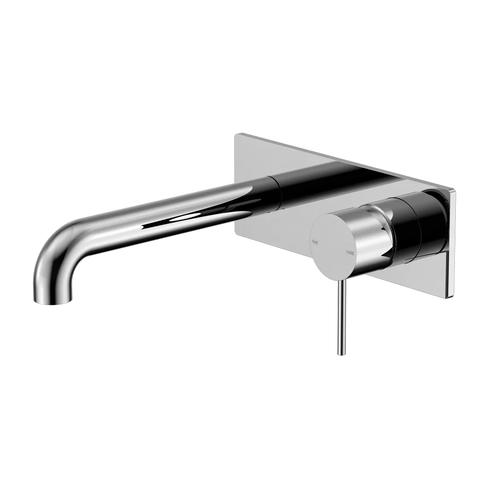 Nero Mecca Wall Basin/Bath Mixer 230mm Chrome