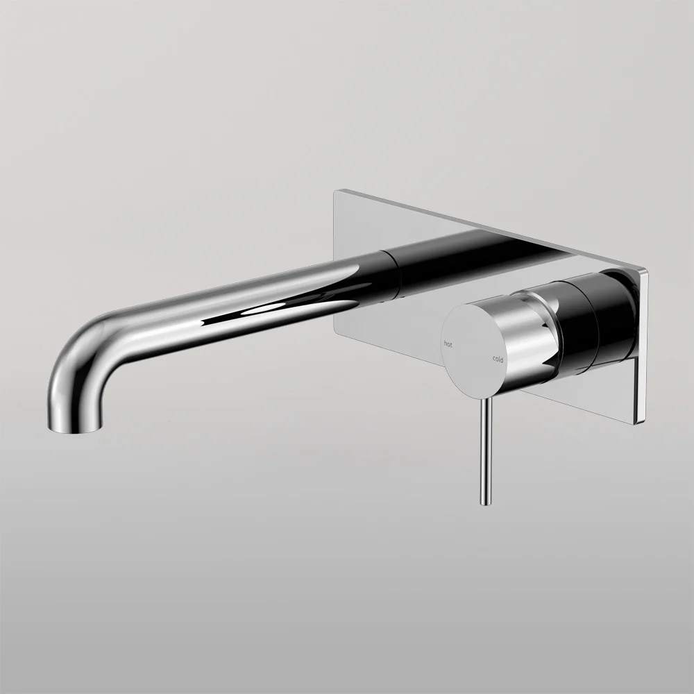 Nero Mecca Wall Basin/Bath Mixer 230mm Chrome - Image 2