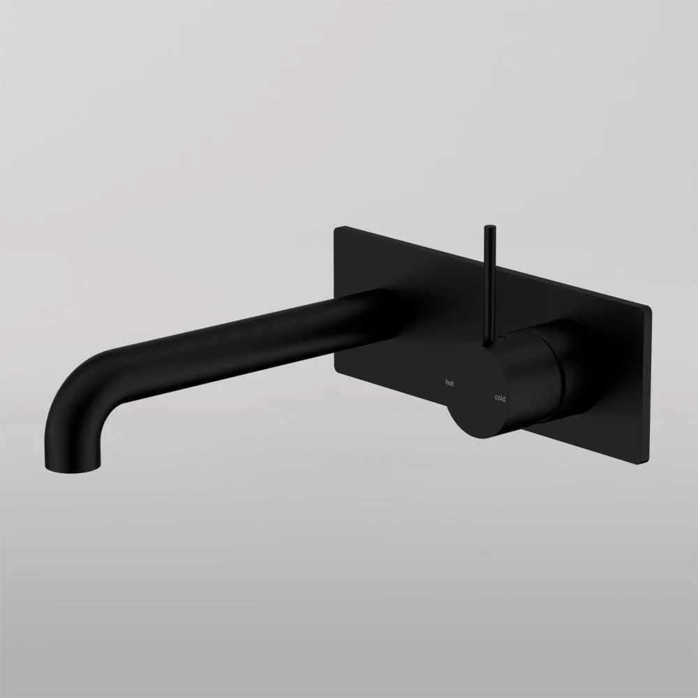 Nero Mecca Wall Basin/Bath Mixer Handle Up 160mm Matte Black - Image 2